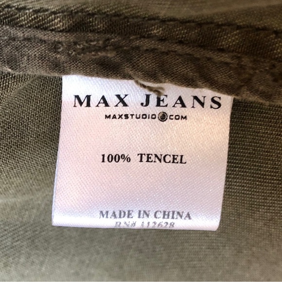 Max Jeans Military Green Utility Vest Tencel Women's Size XS Granolacore - Picture 7 of 8